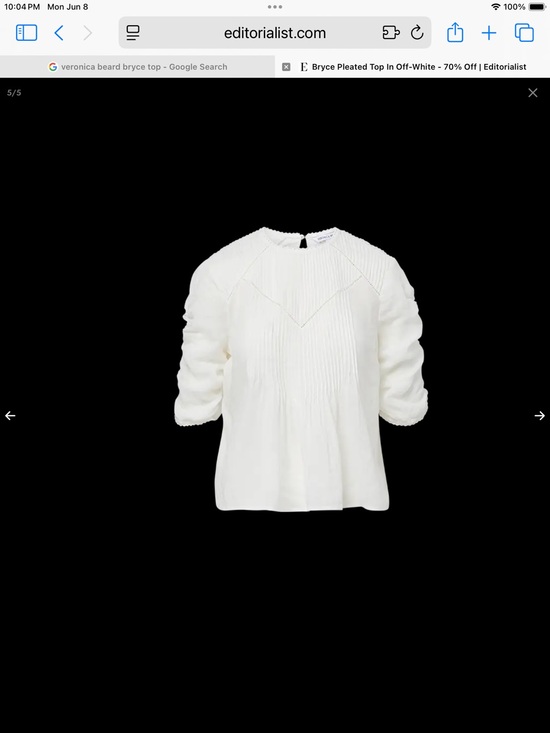 Veronica Beard Tops - Veronica Beard Cream Pintuck Front Blouse
